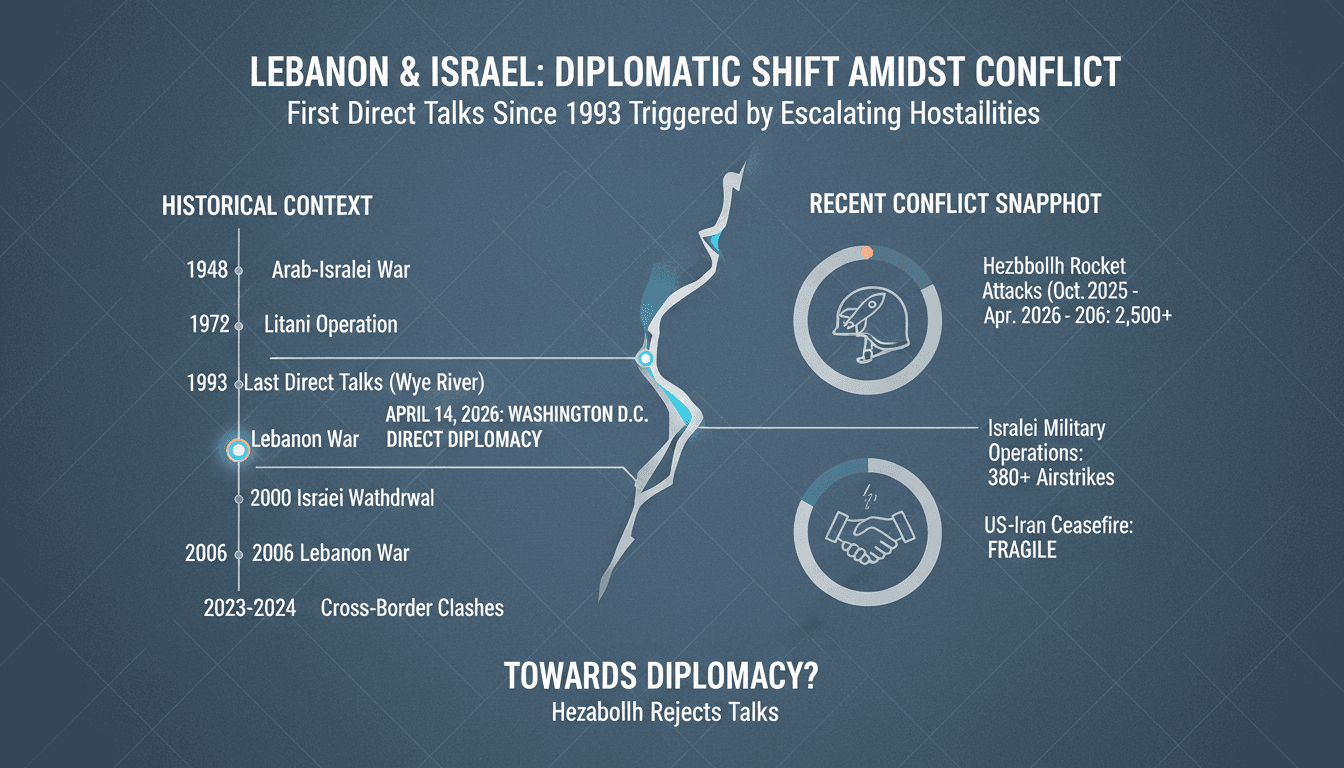 Lebanon and Israel Engage in Direct Diplomatic Talks for First Time Since 1993