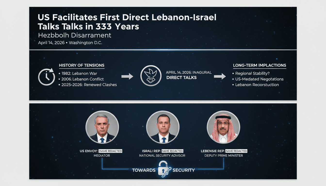 US Facilitates First Direct Lebanon-Israel Talks in 33 Years Focused on Hezbollah Disarmament