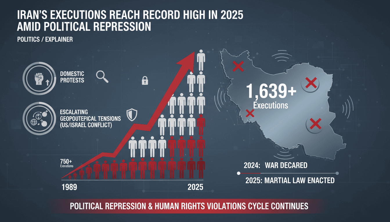 Iran's Executions Reach Record High in 2025 Amid Political Repression