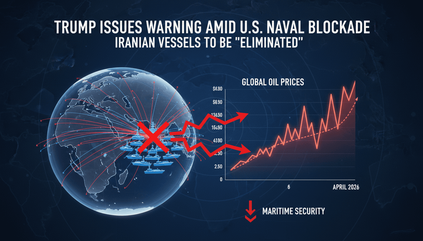 Trump Issues Warning Against Iranian Naval Vessels Amid U.S. Blockade Enforcement