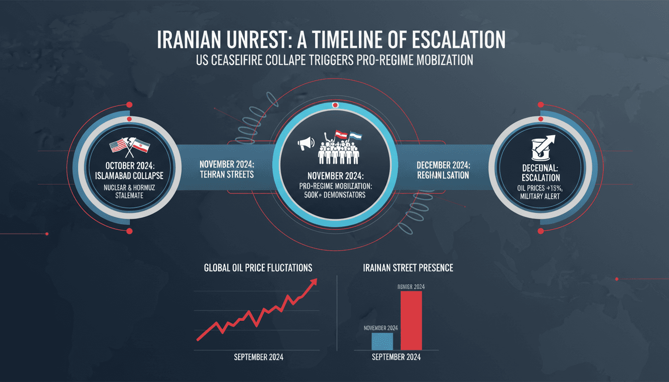 Iranian Authorities Mobilize Pro-Regime Supporters Amid US Ceasefire Talks Collapse