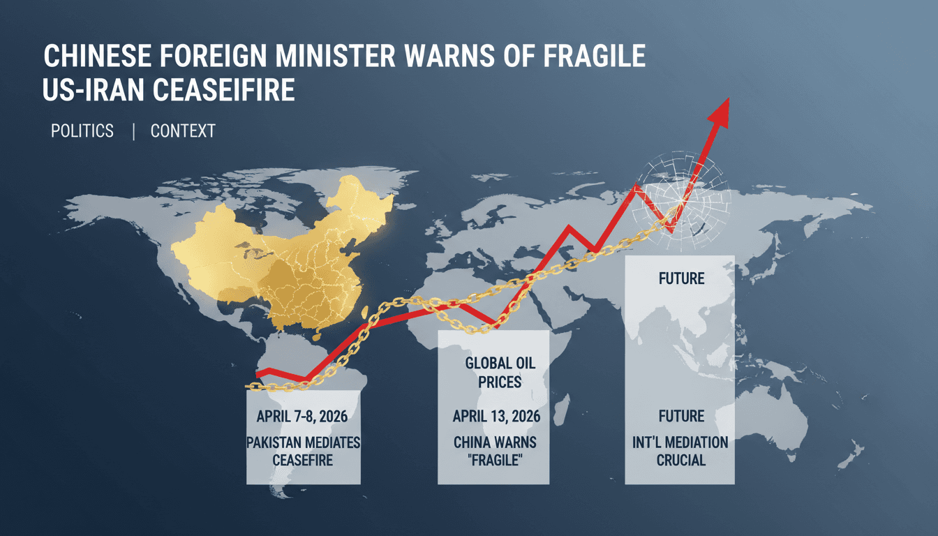 Chinese Foreign Minister Warns of Fragile US-Iran Ceasefire During Call with Pakistan