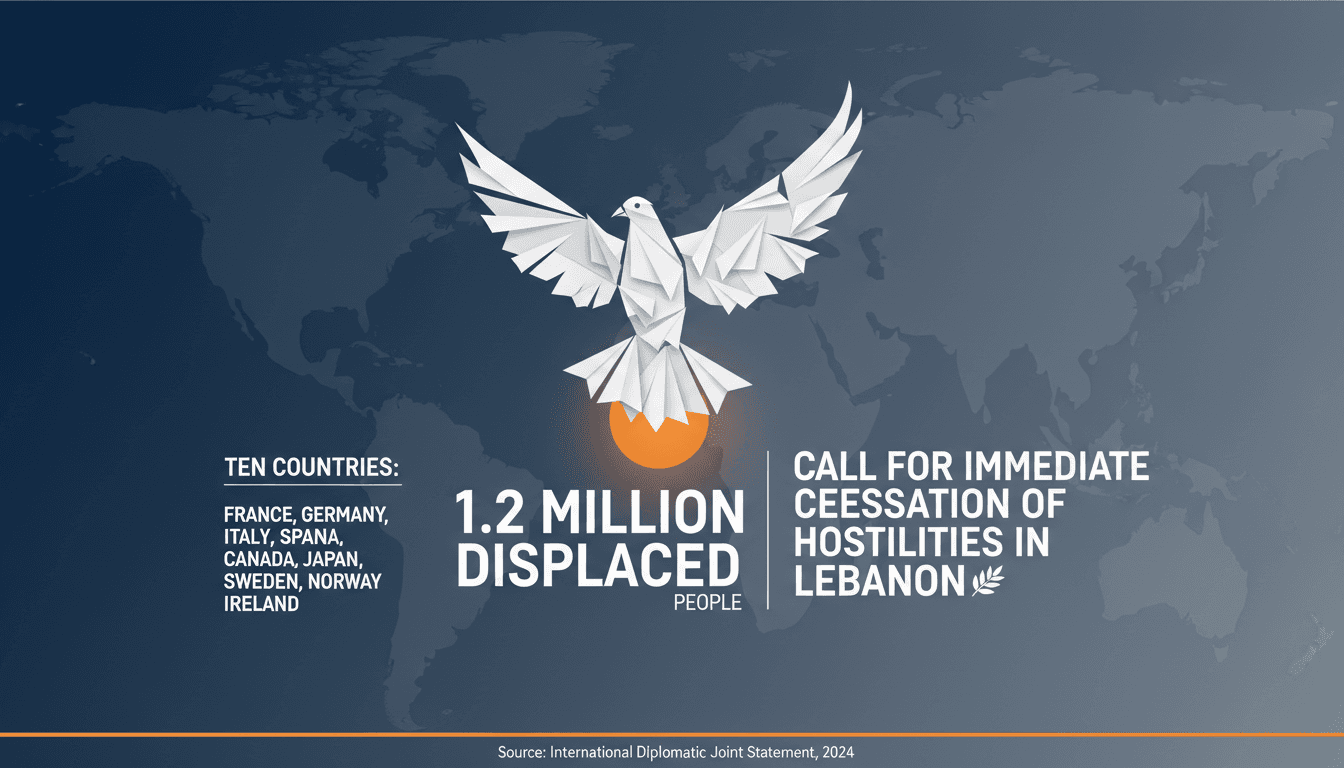 Ten Countries Call for Immediate Cessation of Hostilities in Lebanon