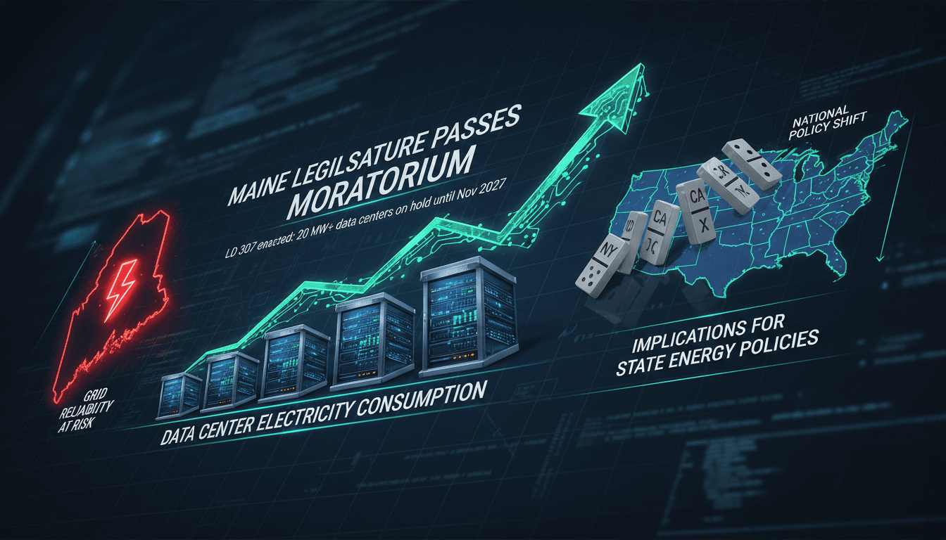 Maine Legislature Passes First Statewide Moratorium on Large Data Centers