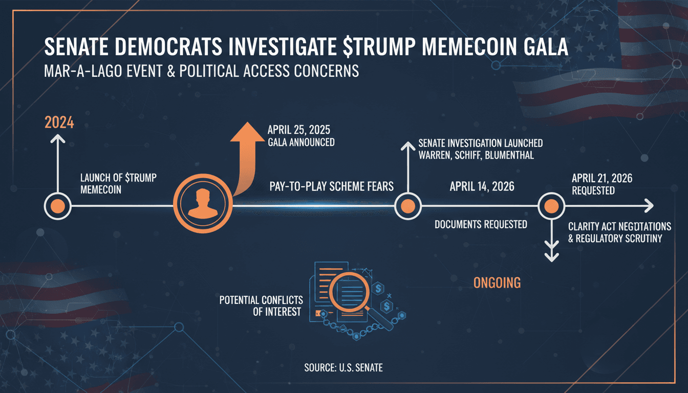 U.S. Senate Democrats Launch Investigation into $TRUMP Memecoin Gala at Mar-a-Lago