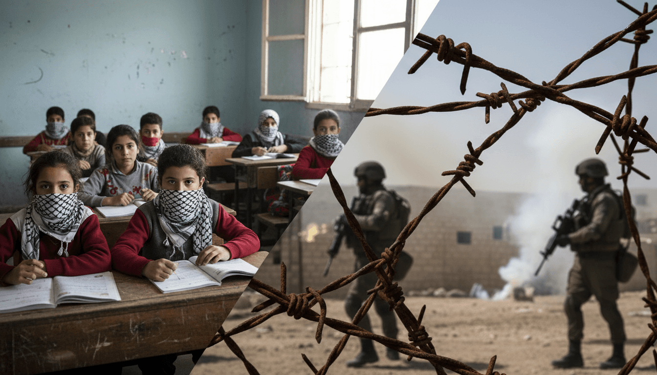 Israeli Forces Use Tear Gas to Disperse Palestinian Schoolchildren's Protest in West Bank