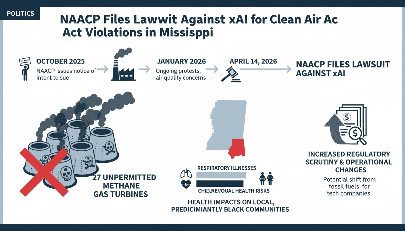 NAACP Files Lawsuit Against xAI for Clean Air Act Violations in Mississippi