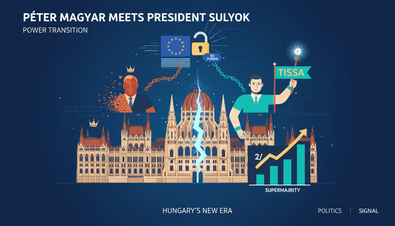 Péter Magyar Meets President Sulyok to Initiate Power Transition After Tisza Party's Supermajority Win