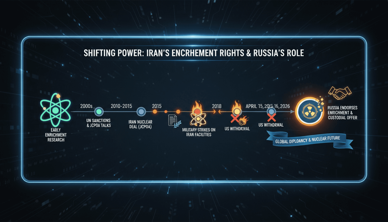 Russia Supports Iran's Enrichment Rights and Offers Custodial Management