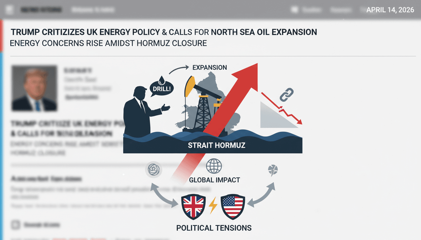 Trump Criticizes UK Energy Policy and Calls for North Sea Oil Expansion