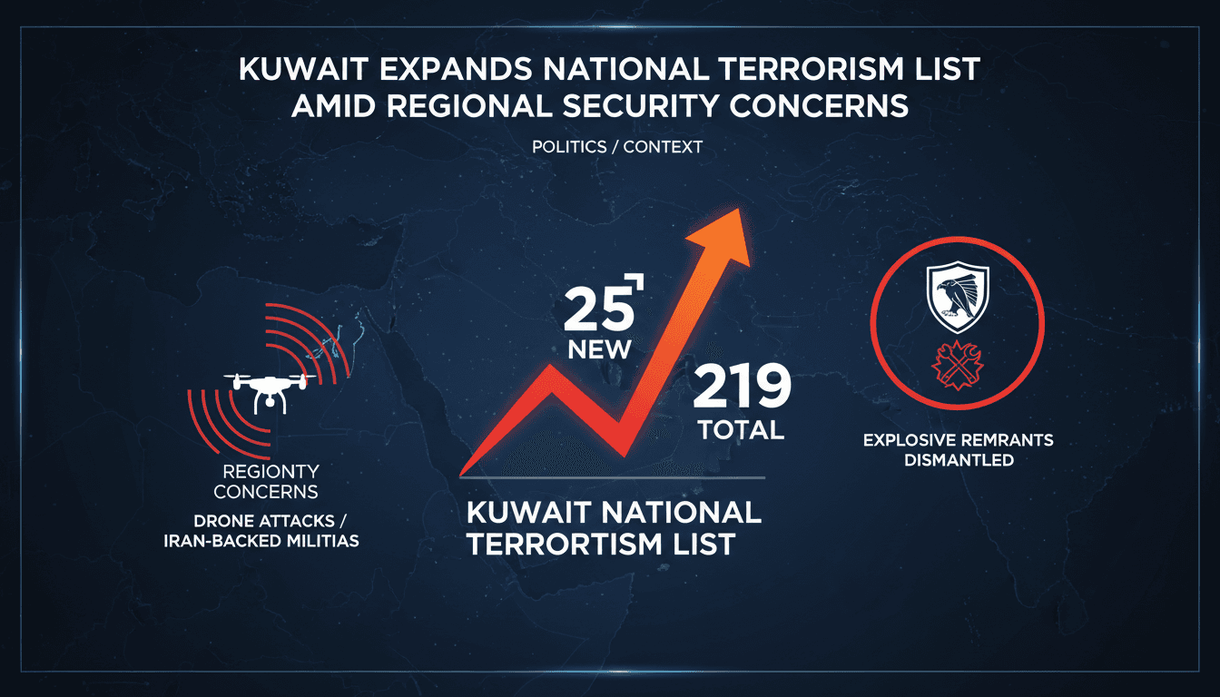 Kuwait Expands National Terrorism List Amid Regional Security Concerns