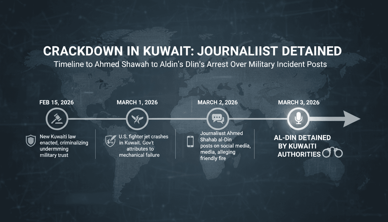 Kuwaiti Authorities Detain U.S.-Kuwaiti Journalist Over Social Media Posts on Military Incident