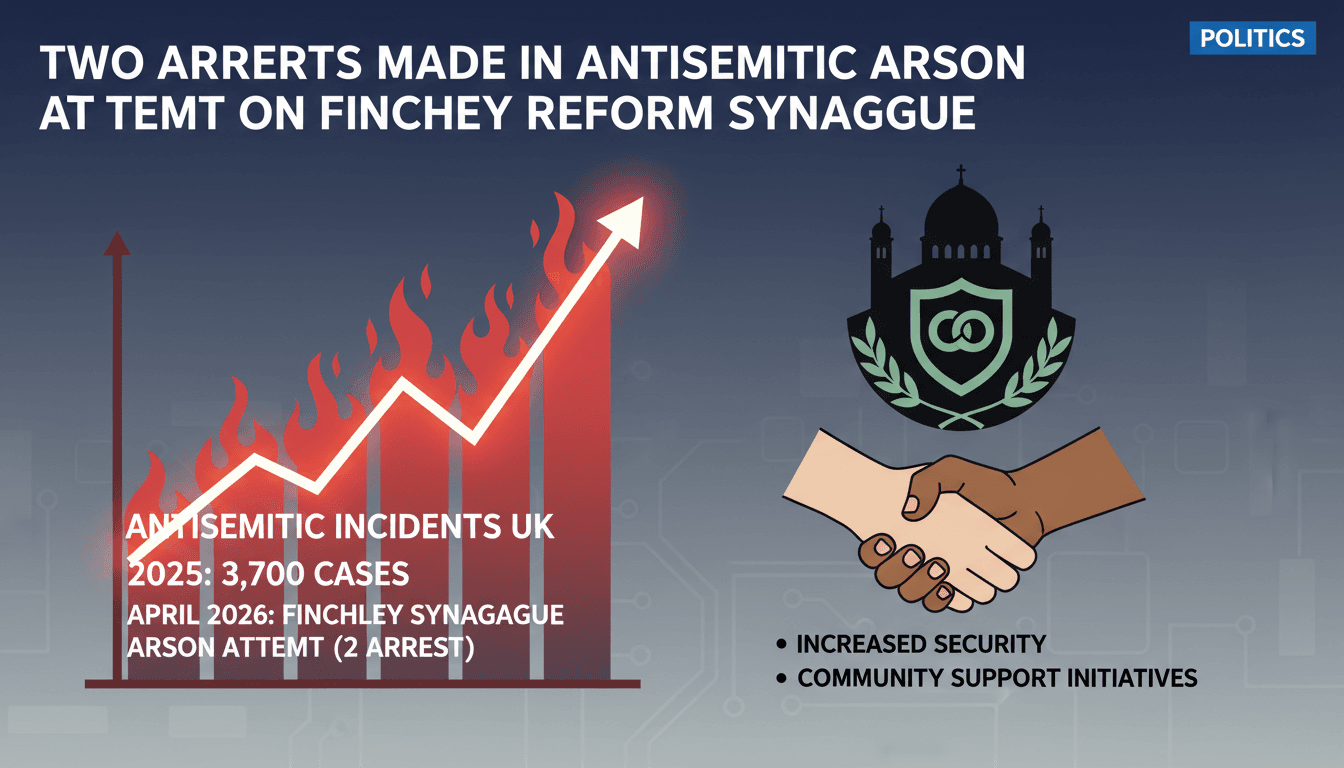Two Arrests Made in Antisemitic Arson Attempt on Finchley Reform Synagogue