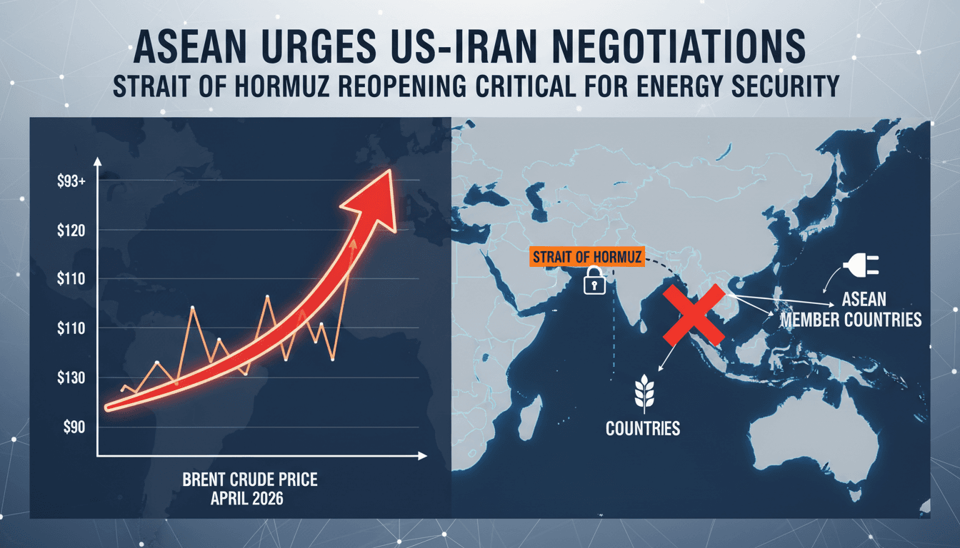 ASEAN Foreign Ministers Call for US-Iran Negotiations and Strait of Hormuz Reopening