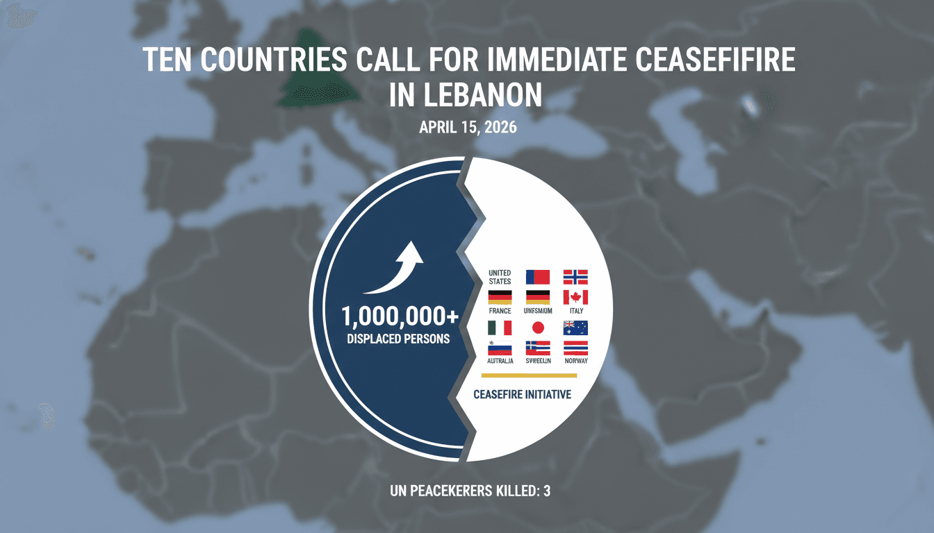Ten Countries Call for Immediate Ceasefire in Lebanon Amid Escalating Conflict