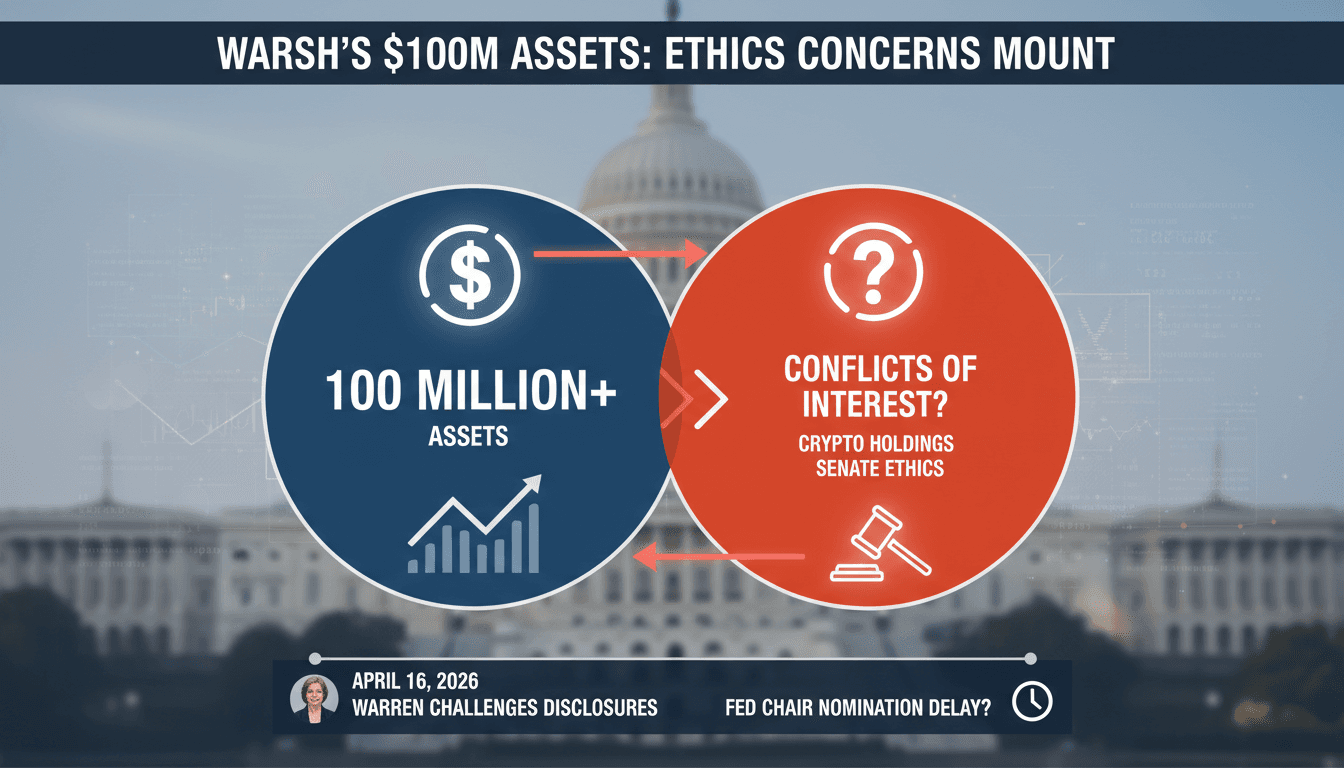 Elizabeth Warren Challenges Kevin Warsh's Financial Disclosures Ahead of Fed Chair Confirmation