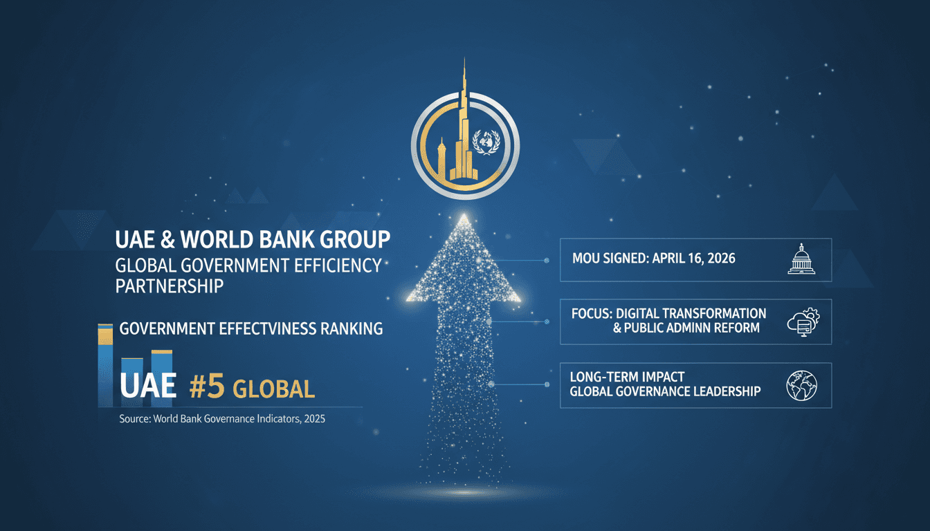 UAE and World Bank Group Sign Partnership to Enhance Global Government Efficiency