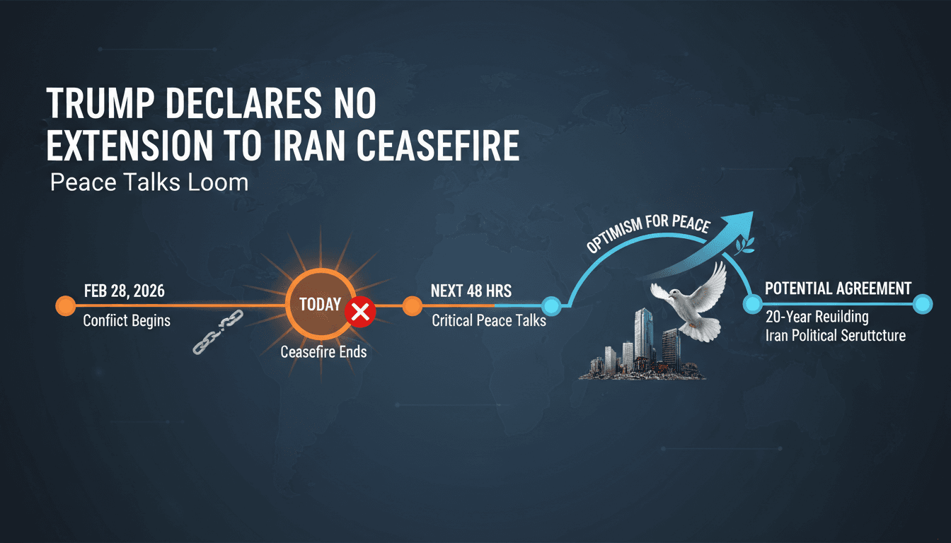 Trump Declares No Extension to Iran Ceasefire as Peace Talks Loom