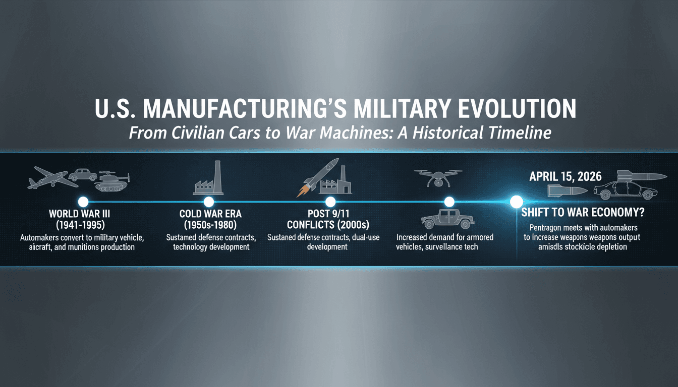 U.S. Defense Department Initiates Talks with Automakers to Increase Weapons Production