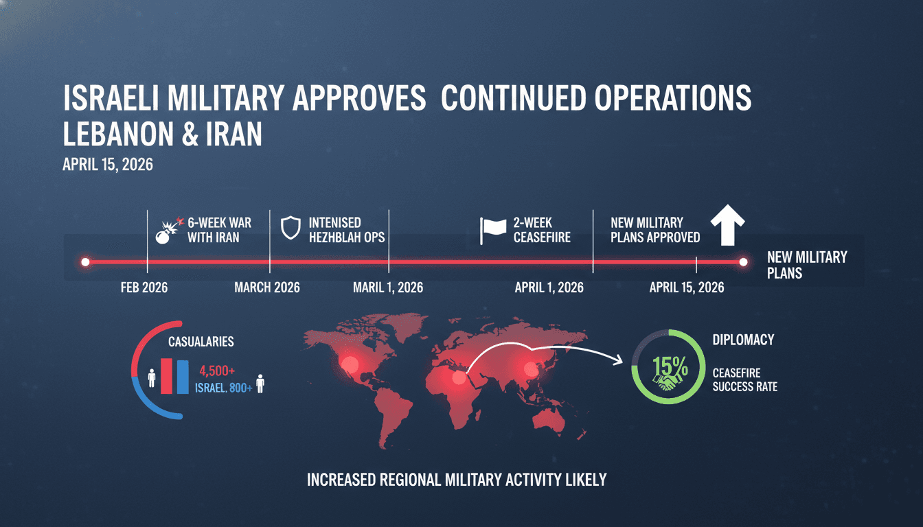 Israeli Military Approves Plans for Continued Operations in Lebanon and Iran