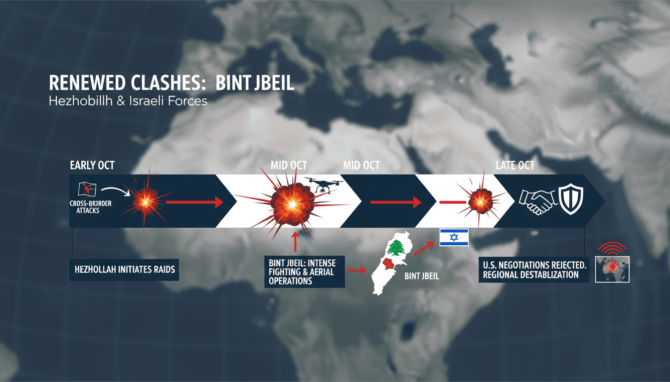 Renewed Clashes Between Hezbollah and Israeli Forces in Bint Jbeil