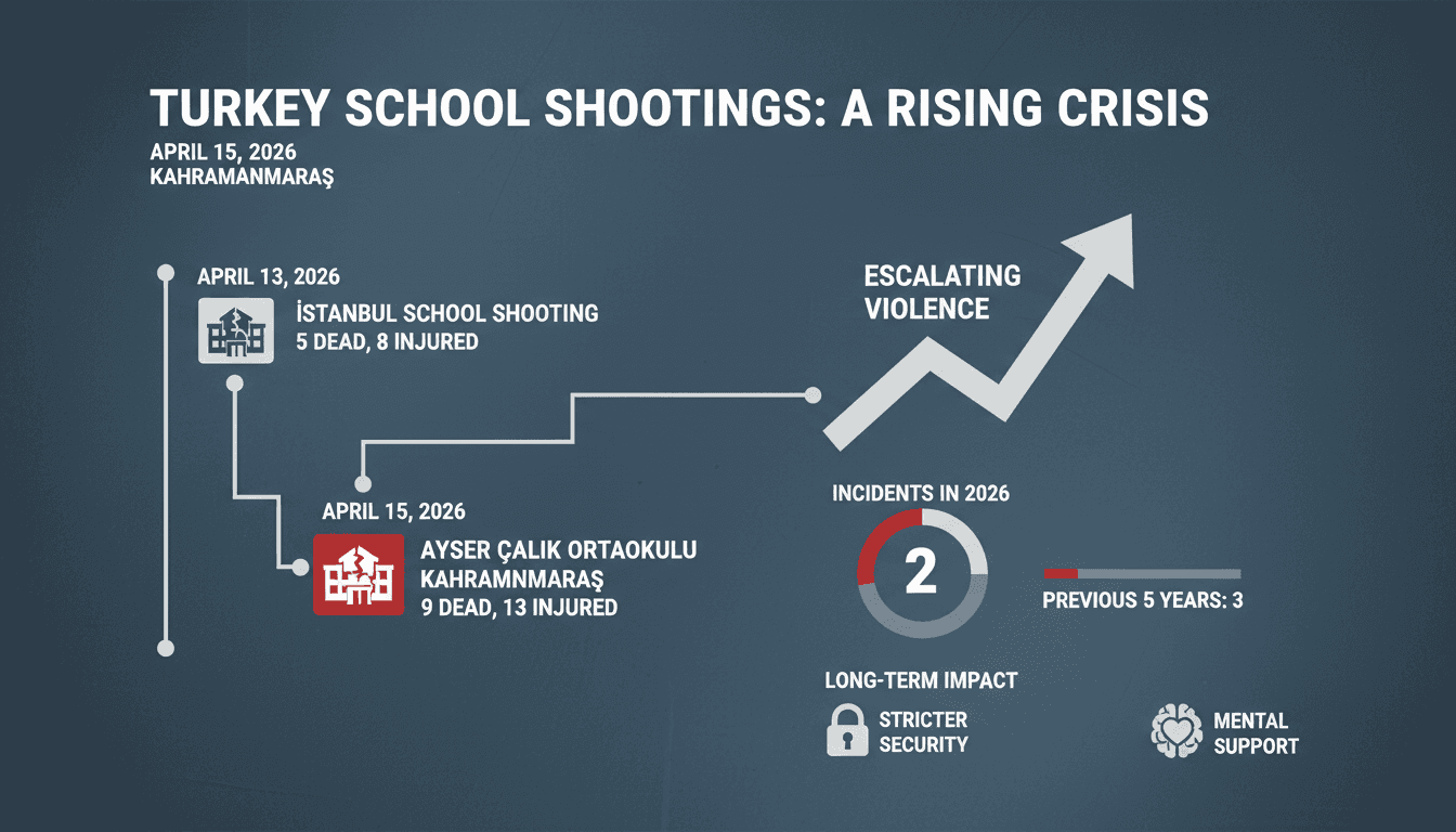 Nine killed in school shooting in Kahramanmaraş, Turkey