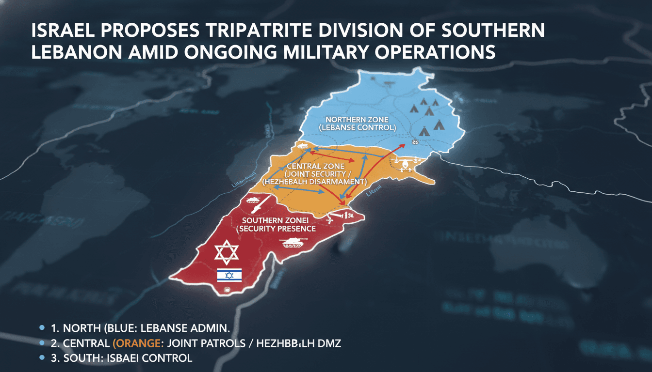 Israel proposes tripartite division of southern Lebanon amid ongoing military operations