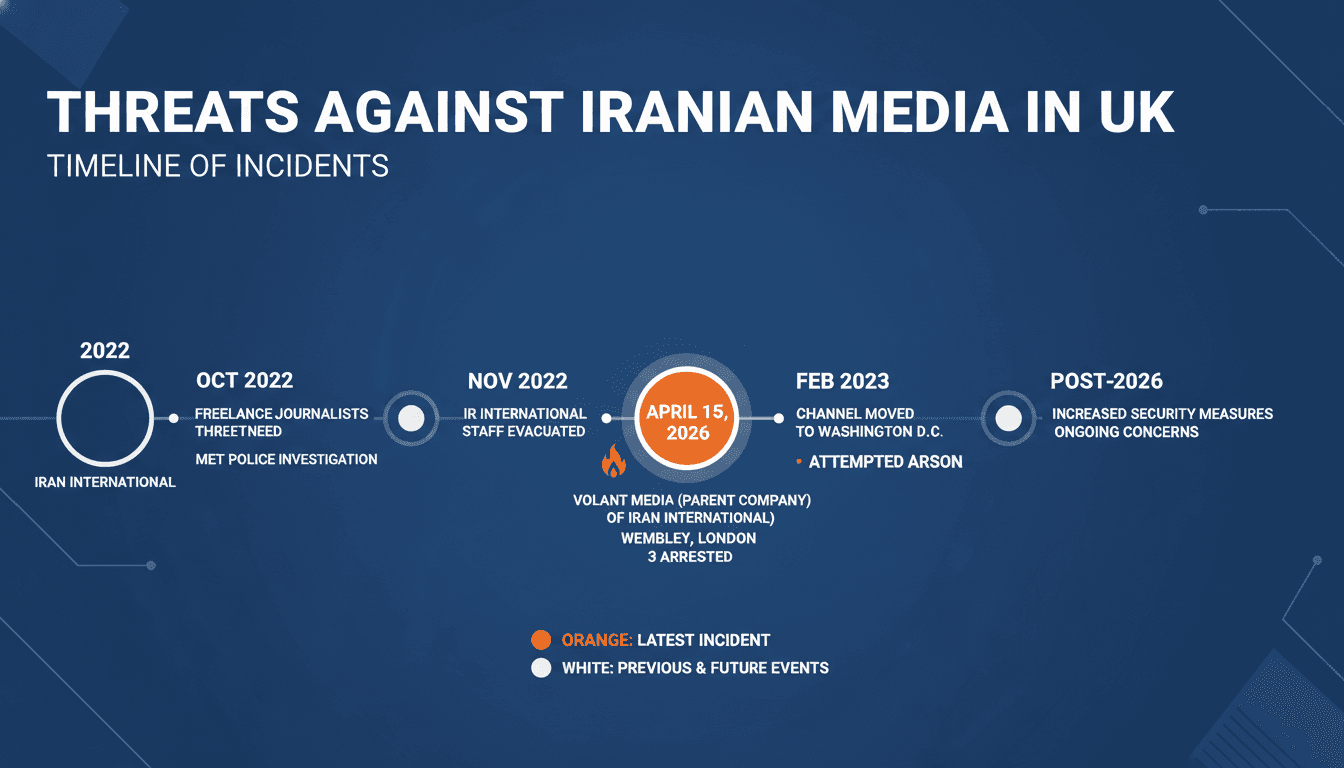 Three Arrested Following Attempted Arson at Iran International's Parent Company in London