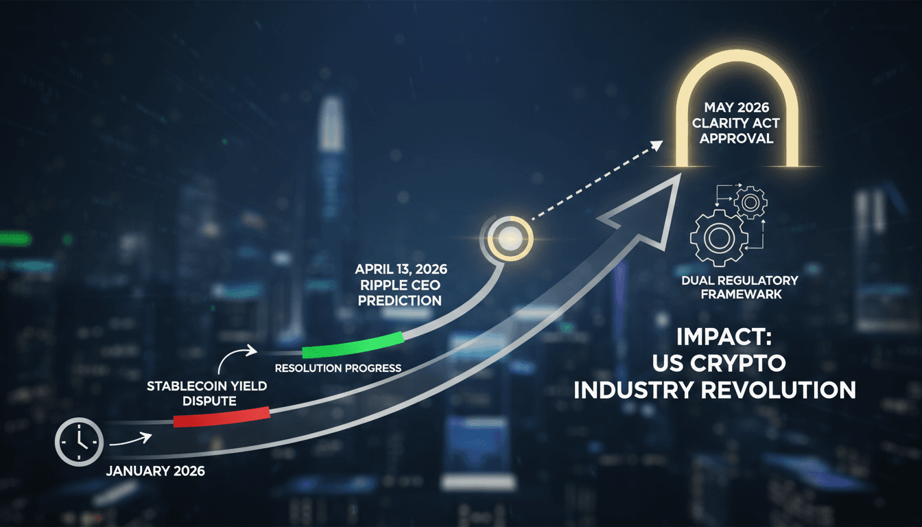 Ripple CEO Predicts CLARITY Act Approval by May 2026 Amid Stablecoin Yield Resolution