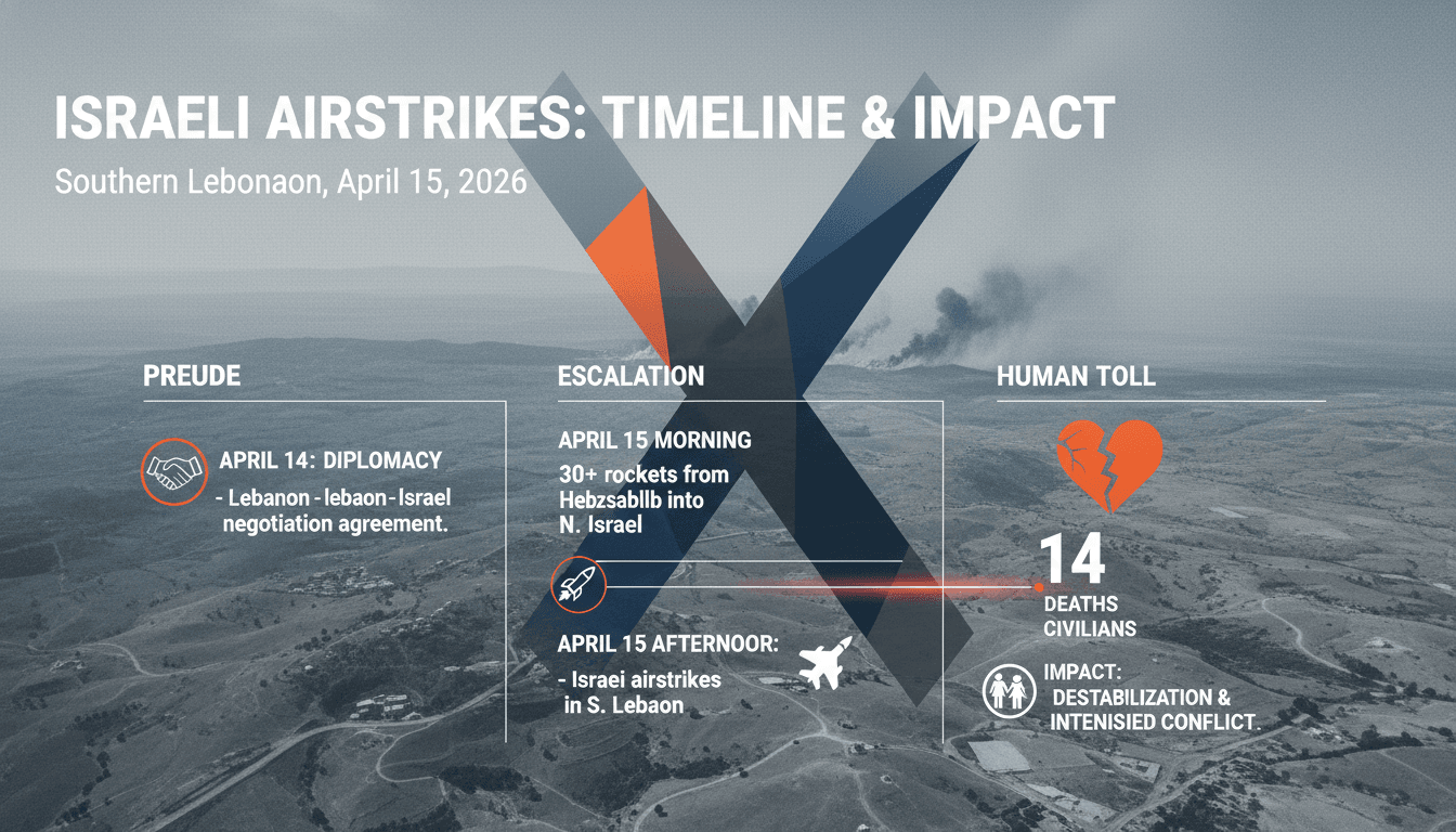 Israeli Airstrikes Result in 14 Deaths in Southern Lebanon Amid Ongoing Conflict