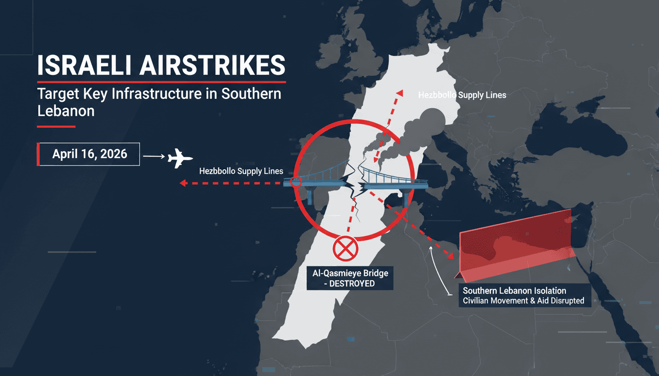 Israeli Airstrikes Target Key Infrastructure in Southern Lebanon