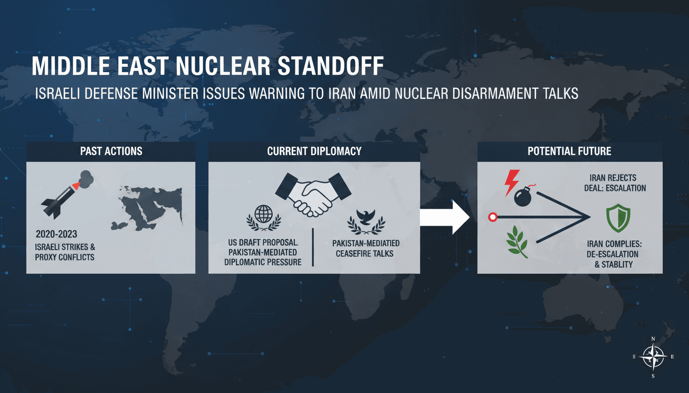 Israeli Defense Minister Issues Warning to Iran Amid Nuclear Disarmament Talks