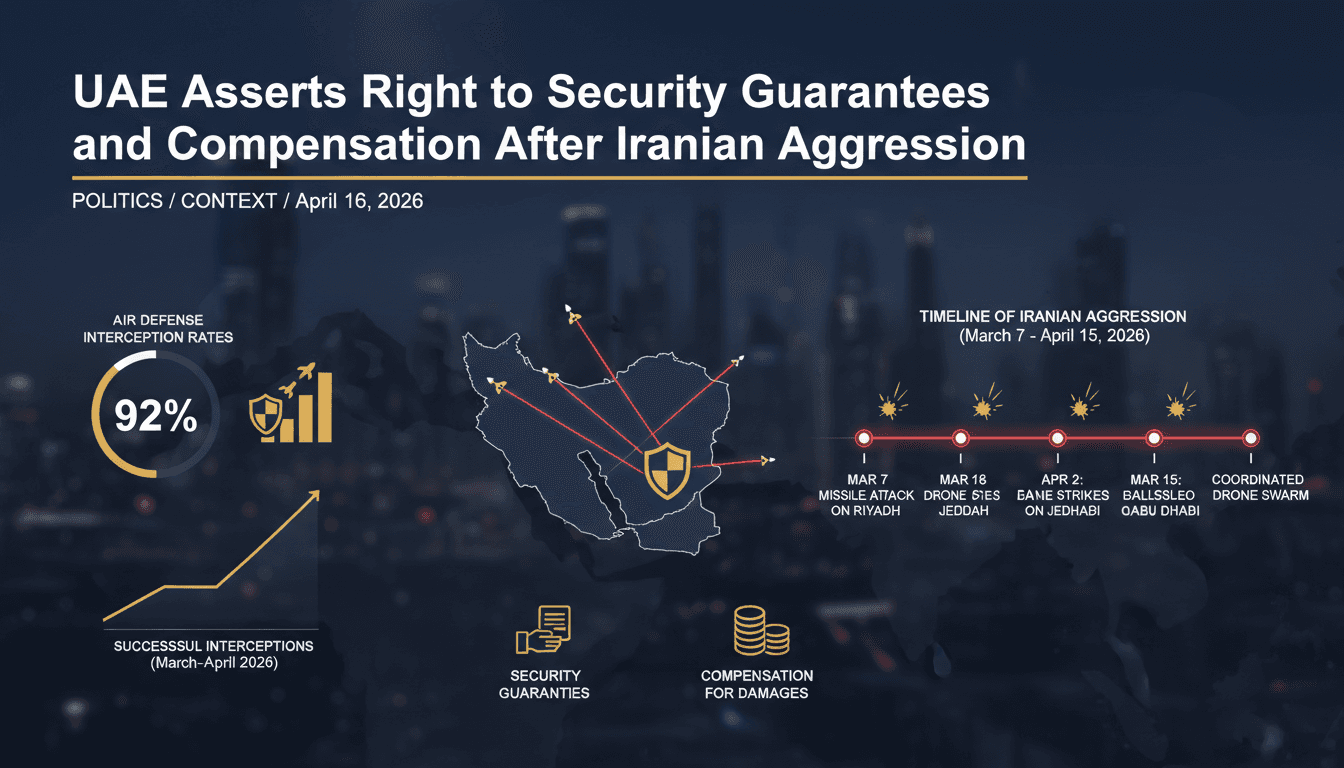 UAE Asserts Right to Security Guarantees and Compensation After Iranian Aggression