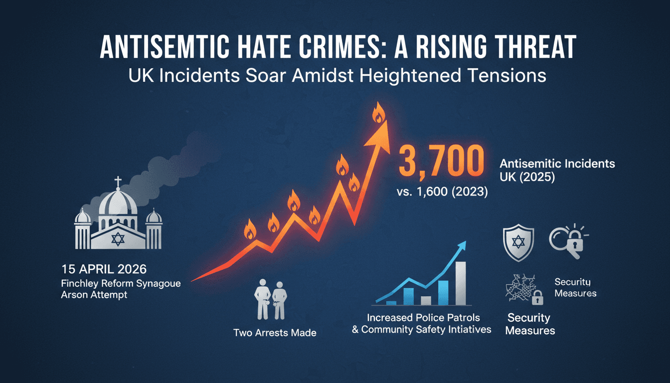 Two Arrests Made Following Antisemitic Arson Attempt on Finchley Reform Synagogue