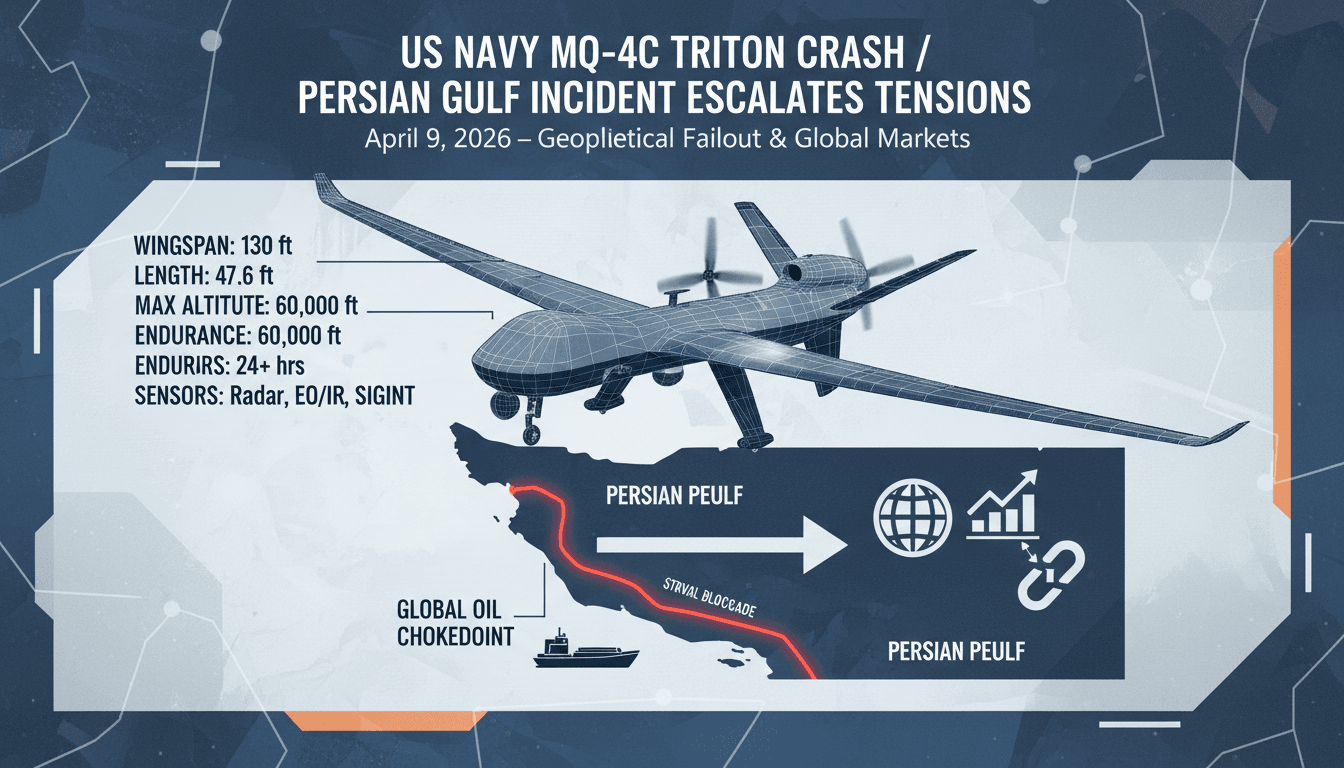 US Navy MQ-4C Triton Drone Crashes in Persian Gulf During Surveillance Mission