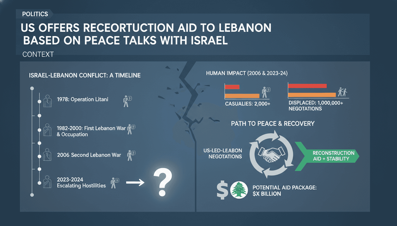 US Offers Reconstruction Aid to Lebanon Based on Peace Talks with Israel