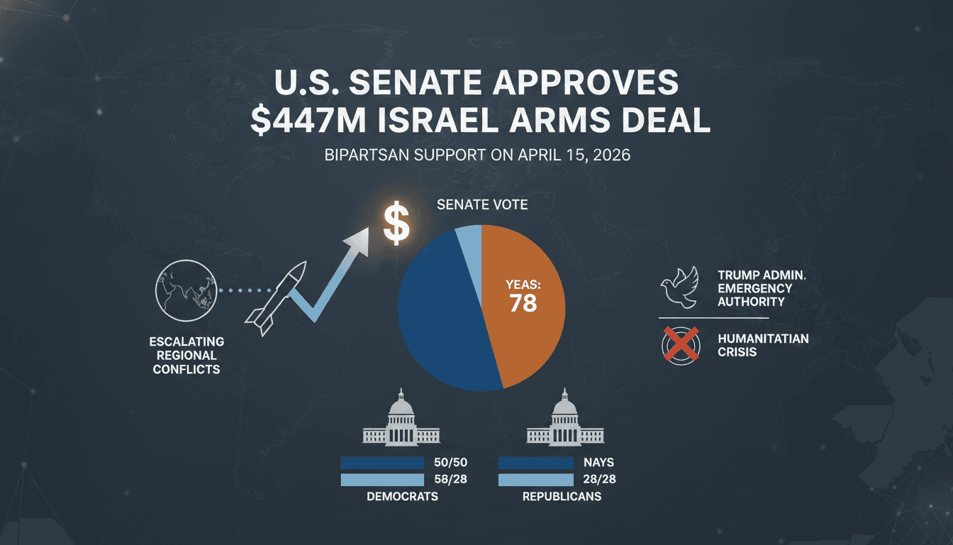 U.S. Senate Approves Continued Arms Sales to Israel Amid Bipartisan Support
