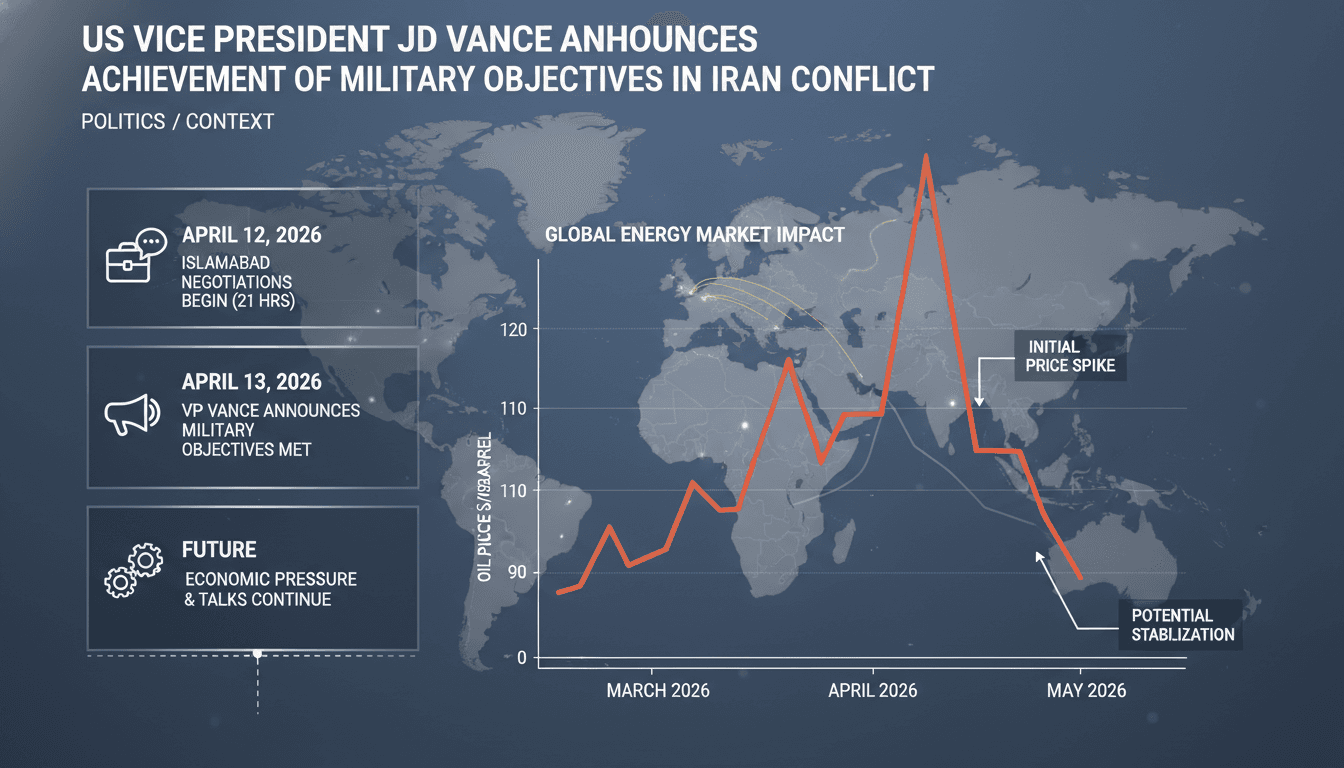 US Vice President JD Vance Announces Achievement of Military Objectives in Iran Conflict