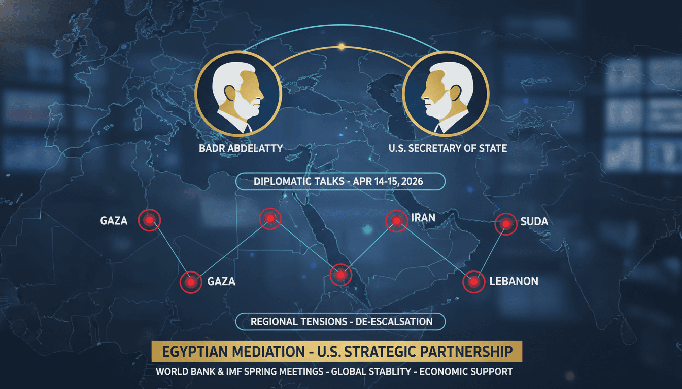 Egyptian Foreign Minister Engages in Diplomatic Talks in Washington to Address Regional Tensions