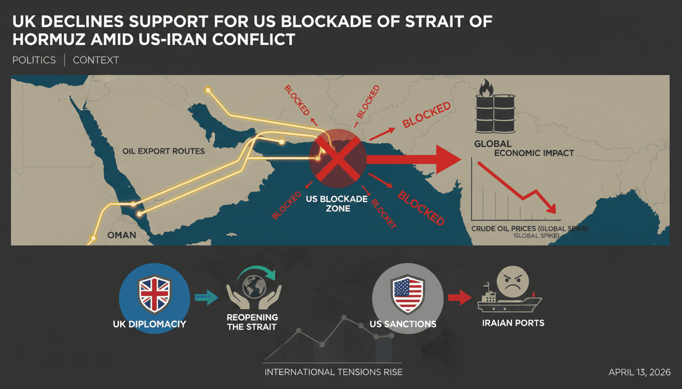 UK Declines Support for US Blockade of Strait of Hormuz Amid US-Iran Conflict