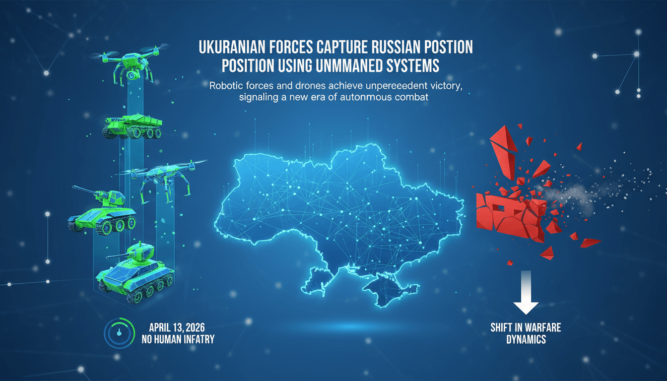 Ukrainian Forces Capture Russian Position Using Unmanned Systems