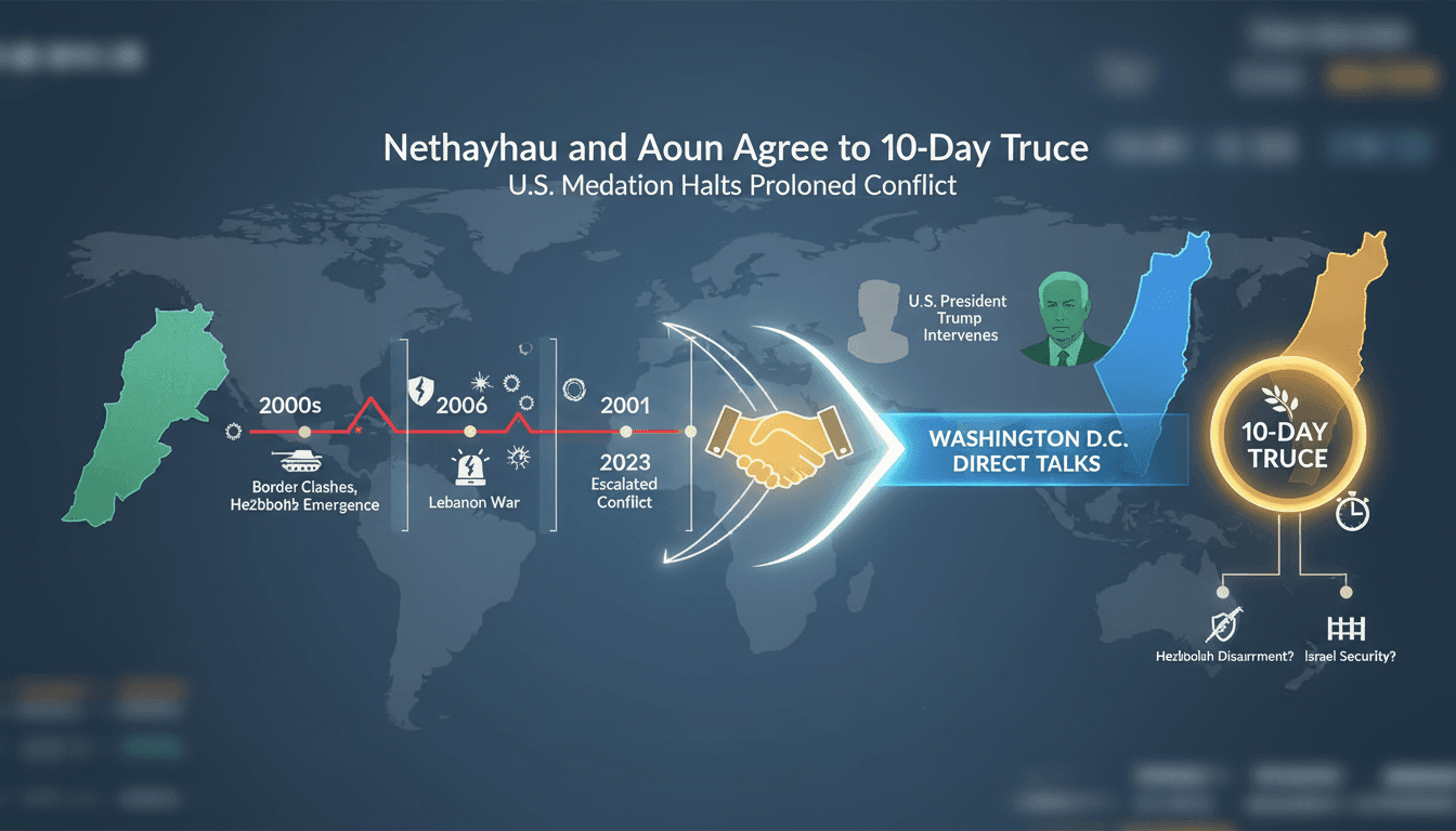 Netanyahu and Aoun Agree to 10-Day Truce Amid U.S. Mediation Efforts