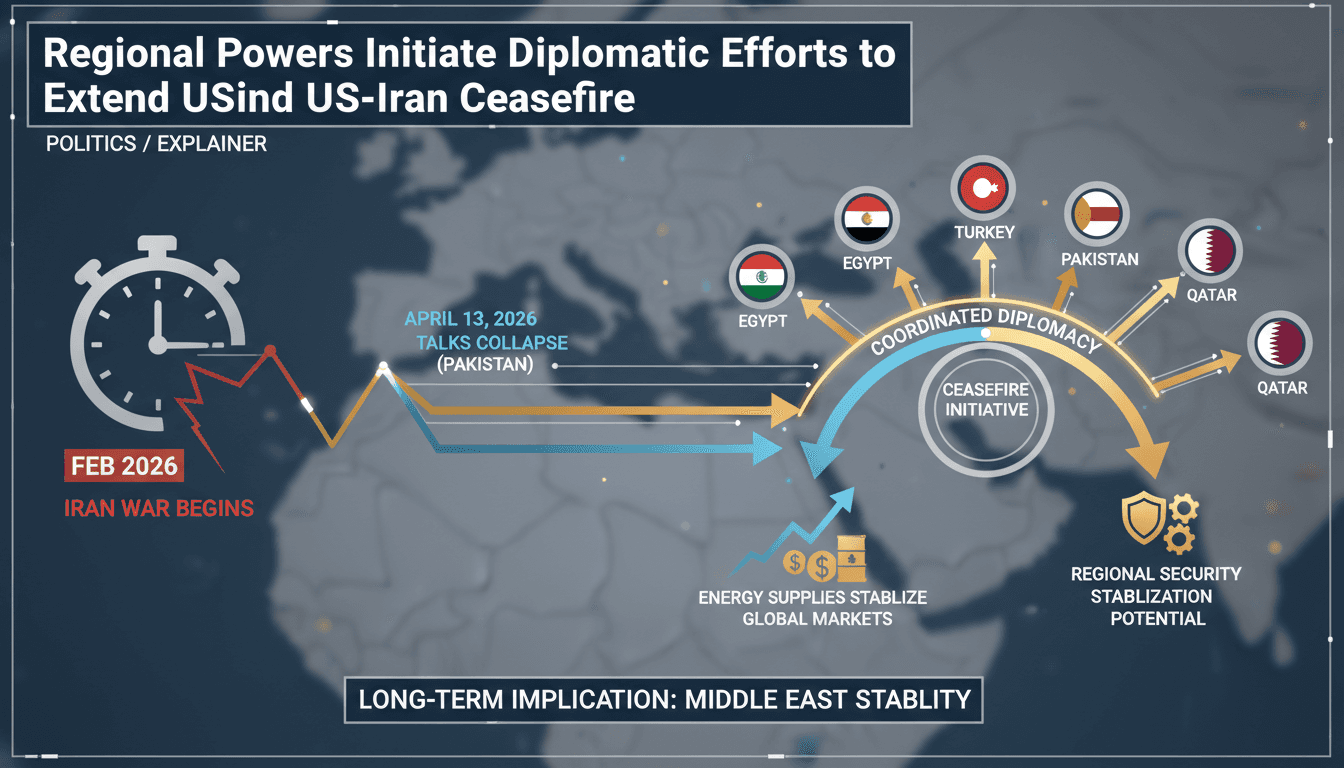Regional Powers Initiate Diplomatic Efforts to Extend US-Iran Ceasefire