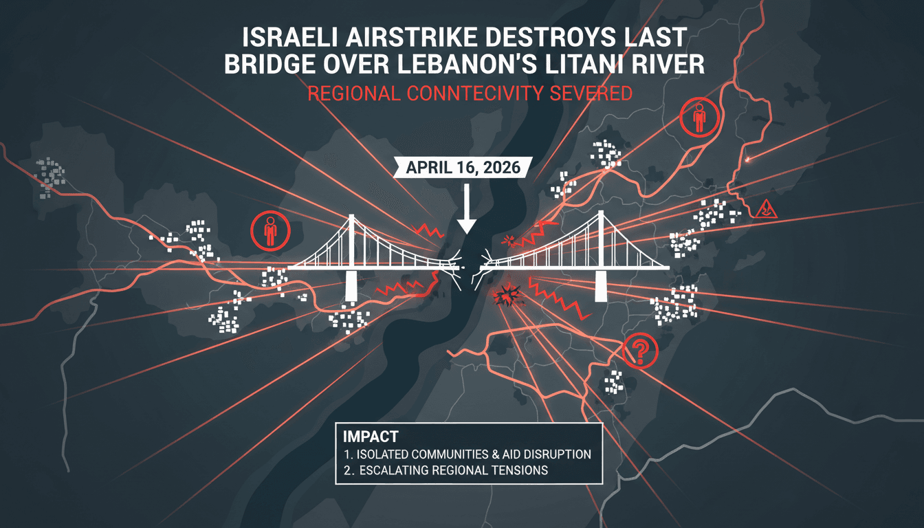 Israeli Airstrike Destroys Last Bridge Over Lebanon's Litani River