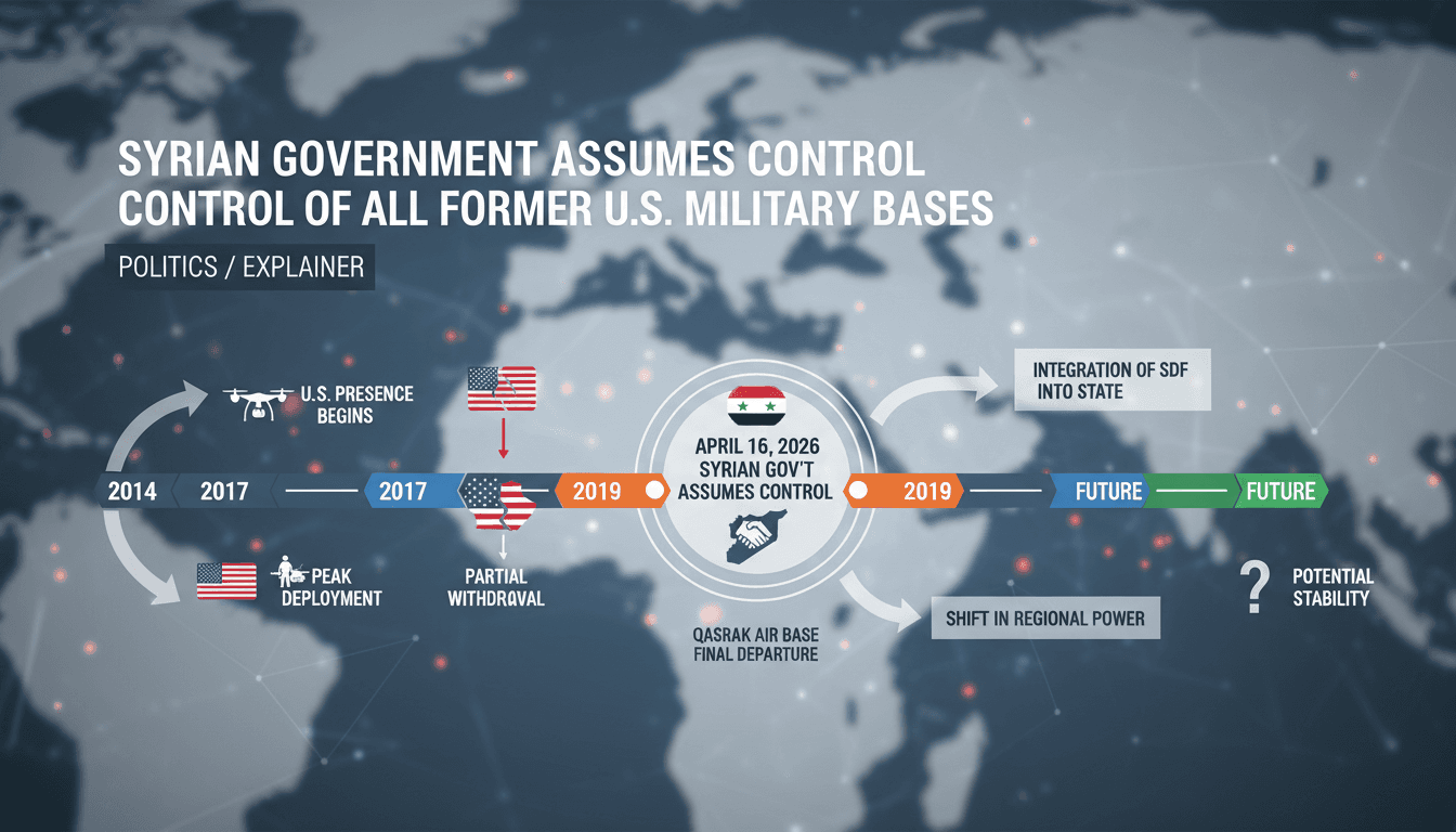 Syrian Government Assumes Control of All Former U.S. Military Bases