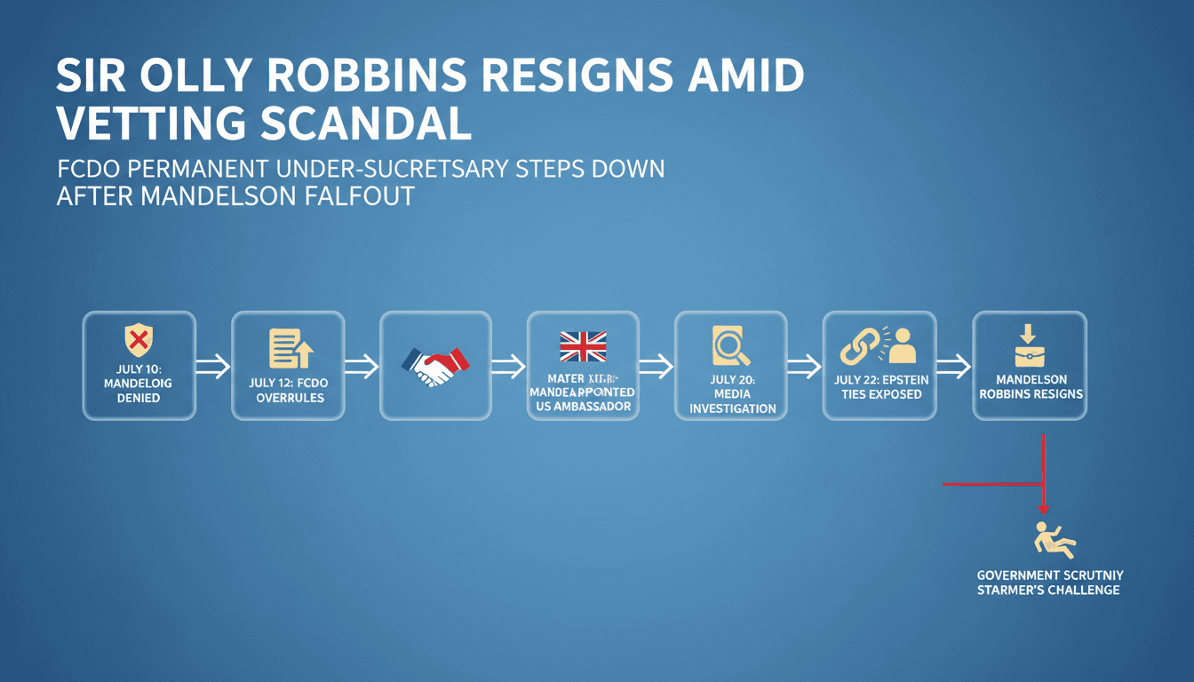 Sir Olly Robbins Resigns as FCDO Permanent Under-Secretary Amid Security Vetting Scandal