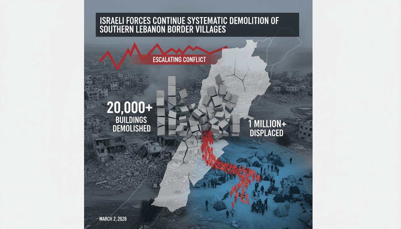 Israeli Forces Continue Systematic Demolition of Southern Lebanon Border Villages Amid Escalating Conflict