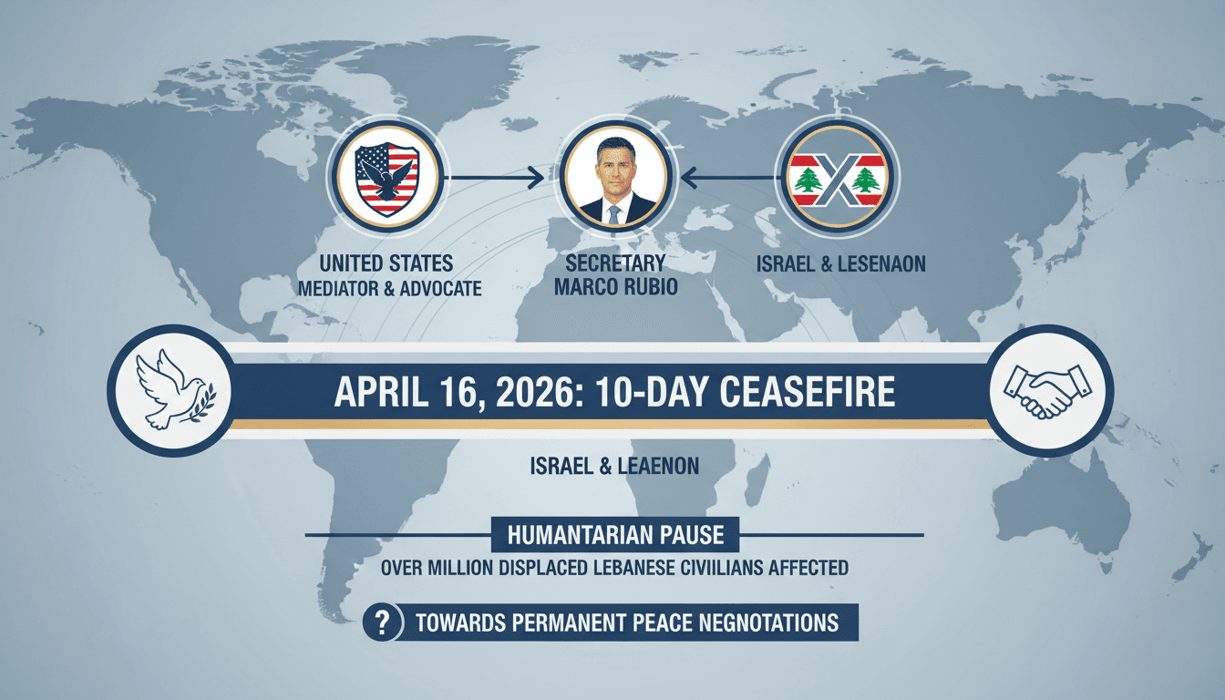 United States Mediates 10-Day Ceasefire Between Israel and Lebanon