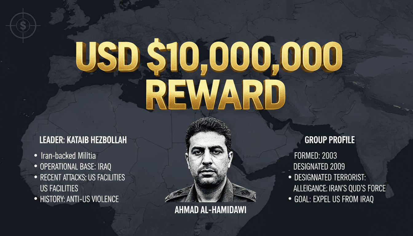 US Offers $10 Million Reward for Kata'ib Hezbollah Leader Ahmad al-Hamidawi