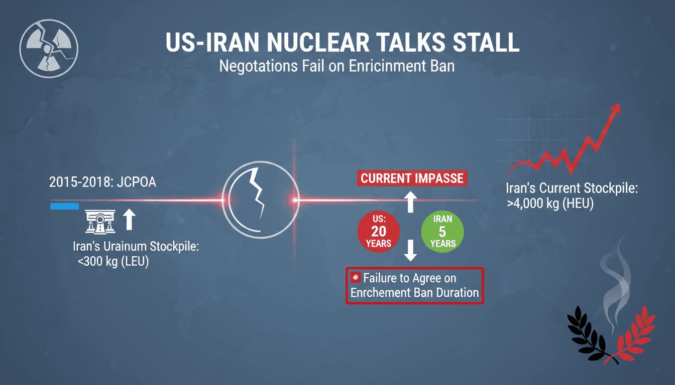 US-Iran Nuclear Negotiations Fail to Reach Agreement on Enrichment Ban Duration